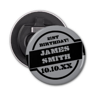Personalised Black Birthday Graduation Bottle Opener