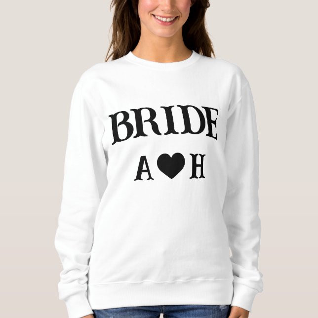Personalised  Black  Bride Sweatshirt (Front)