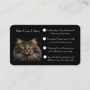 Personalised Black Business Card For Catteries