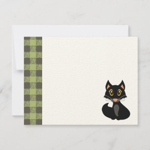 Personalised Black Cat Birthday Party Invitation