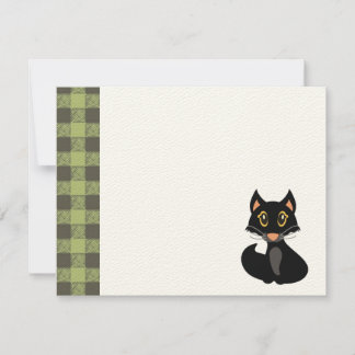 Personalised Black Cat Birthday Party Invitation
