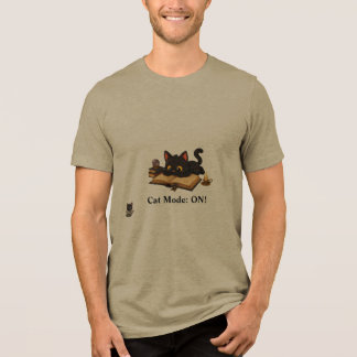 Personalised Black Cat Book Lover Custom Name T-Sh Tri-Blend Shirt