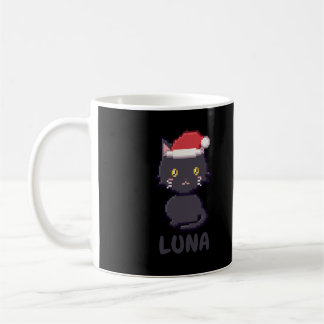 Personalised Black Cat Christmas Mug