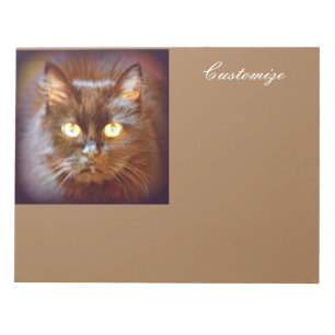Personalised black cat  notepad