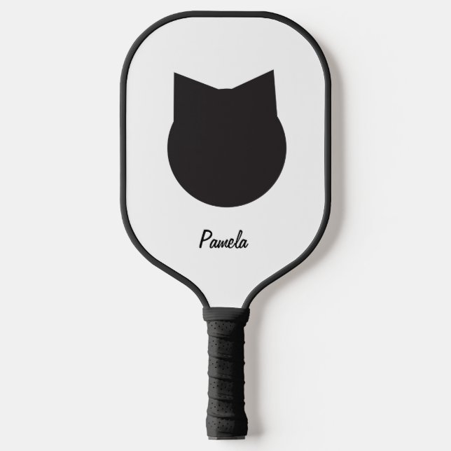 Personalised Black cat Pickleball Pickleball Paddle (Front)