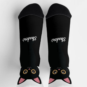 Personalised Black Cat Socks - Gift For Cat lovers
