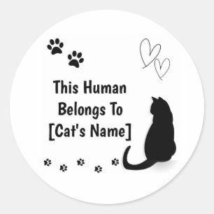 Personalised Black Cat Sticker
