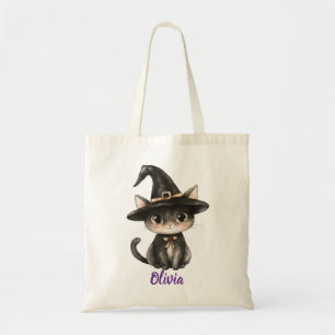 Personalised Black Cat Trick-or-Treat Bag
