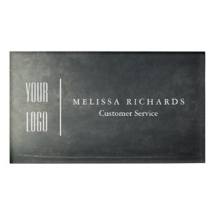 Personalised Black Chalkboard Small Name Badge
