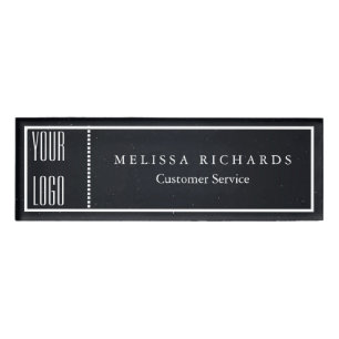 Personalised Black Chalkboard Small Name Badge