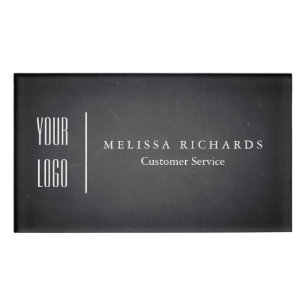 Personalised Black Chalkboard Small Name Badge