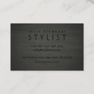 Personalised Black Charcoal Business Cards