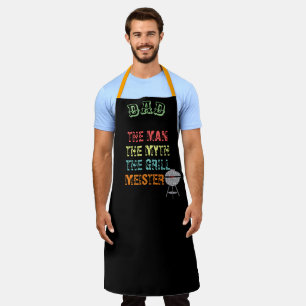 Personalised Black Chef Apron - Father's Day Gift