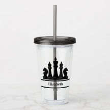 Personalised Black Chess Pieces