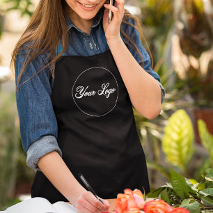 Personalised Black Company Logo Apron