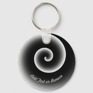 Personalised Black Cool Pattern Key Ring