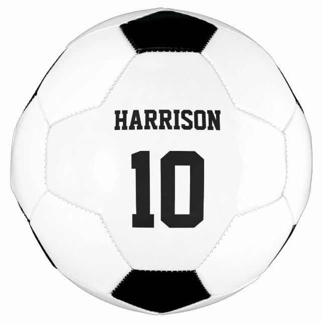 Personalised black custom name number sports team football (Front)