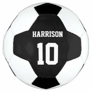Personalised black custom name sports team number football
