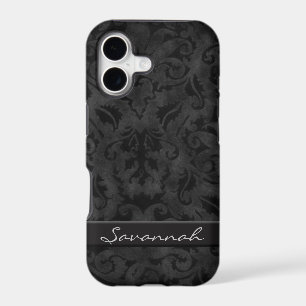 Personalised Black Damask