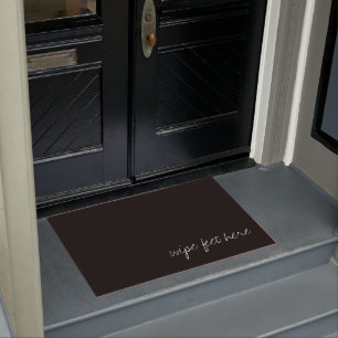 Personalised Black Doormat