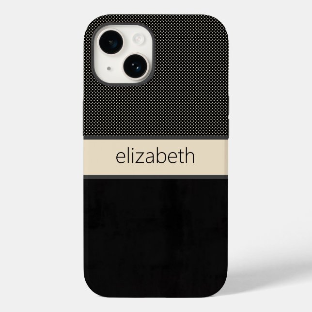 Personalised Black Dots Phone Case (Back)