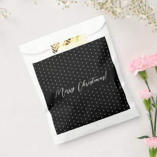 Personalised Black Elegant Script Favour Bags