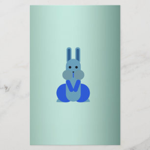 Personalised black-eyed Mr. Bunny Stationery