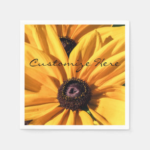 Personalised Black Eyed Susan Paper Napkin