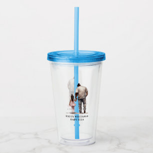 Personalised Black Father and Daughter (3) Acrylic Tumbler
