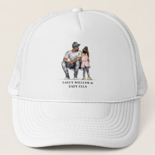 Personalised Black Father and Daughter (6) Trucker Hat