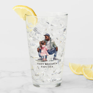 Personalised Black Father and Daughter (7) Glass