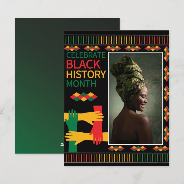 Personalised Black freedom African American pride Holiday Card (Front/Back)