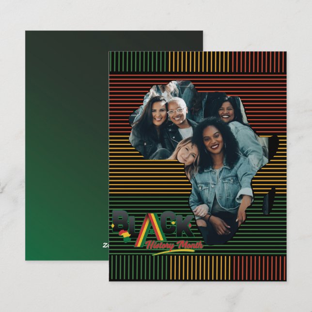 Personalised Black Freedom African American pride  Holiday Card (Front/Back)