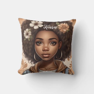 Personalised Black girl Pillow