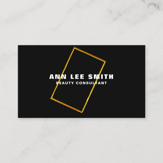 Personalised Black Gold Accent Custom Business Car Business Card (Front)