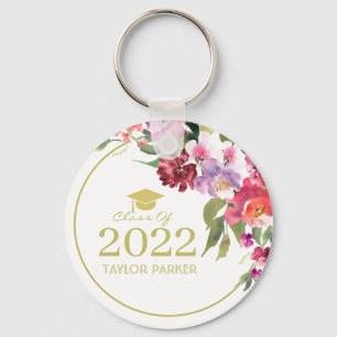 Personalised black gold Class of 2022 Keychain
