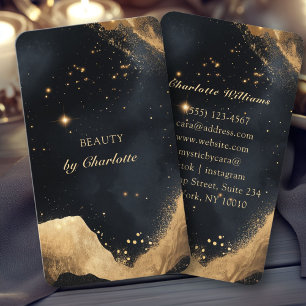 Personalised Black & Gold Galaxy  Business Card