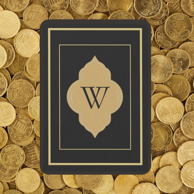 Personalised black gold initial playing cards (Creator Uploaded)