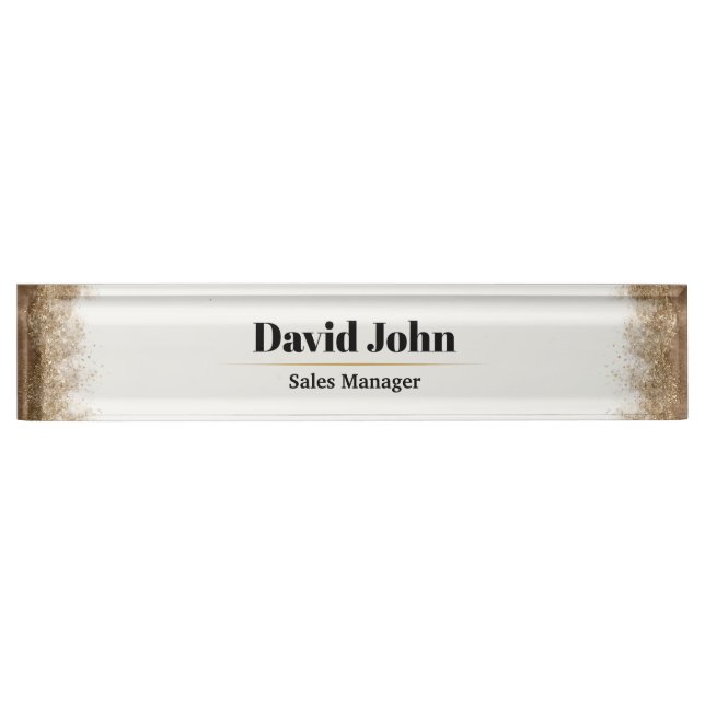 Personalised black & gold nameplate (Front)
