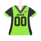 Personalised Black/Green Soccer Jersey
