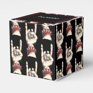 Personalised Black Horns Up  Favour Box