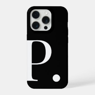 Personalised Black Initial Letter Phone Case