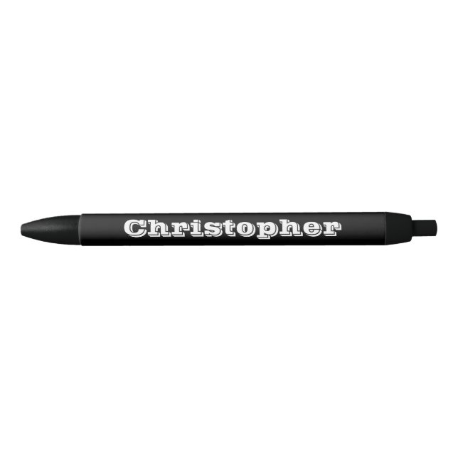 Personalised Black Ink Pen (Front)