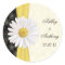 Personalised Black Ivory Daisy Wedding Stickers