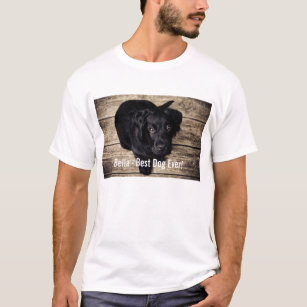 Personalised Black Lab Dog Photo and Dog Name T-Shirt