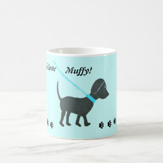 personalised black lab mug