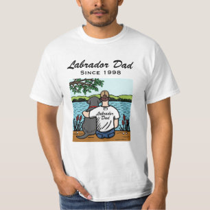 Personalised Black Labrador and Dad 2 T-Shirt
