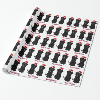 Personalised Black Labrador Christmas Wrapping Paper