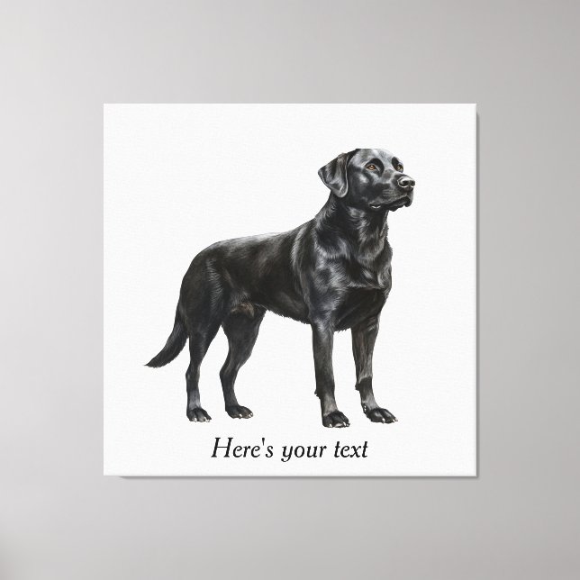 Personalised Black Labrador Retriever Decor (Front)