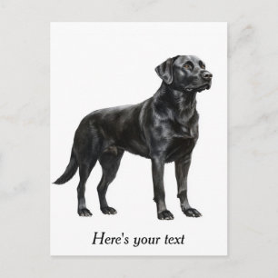 Personalised Black Labrador Retriever Decor Postcard